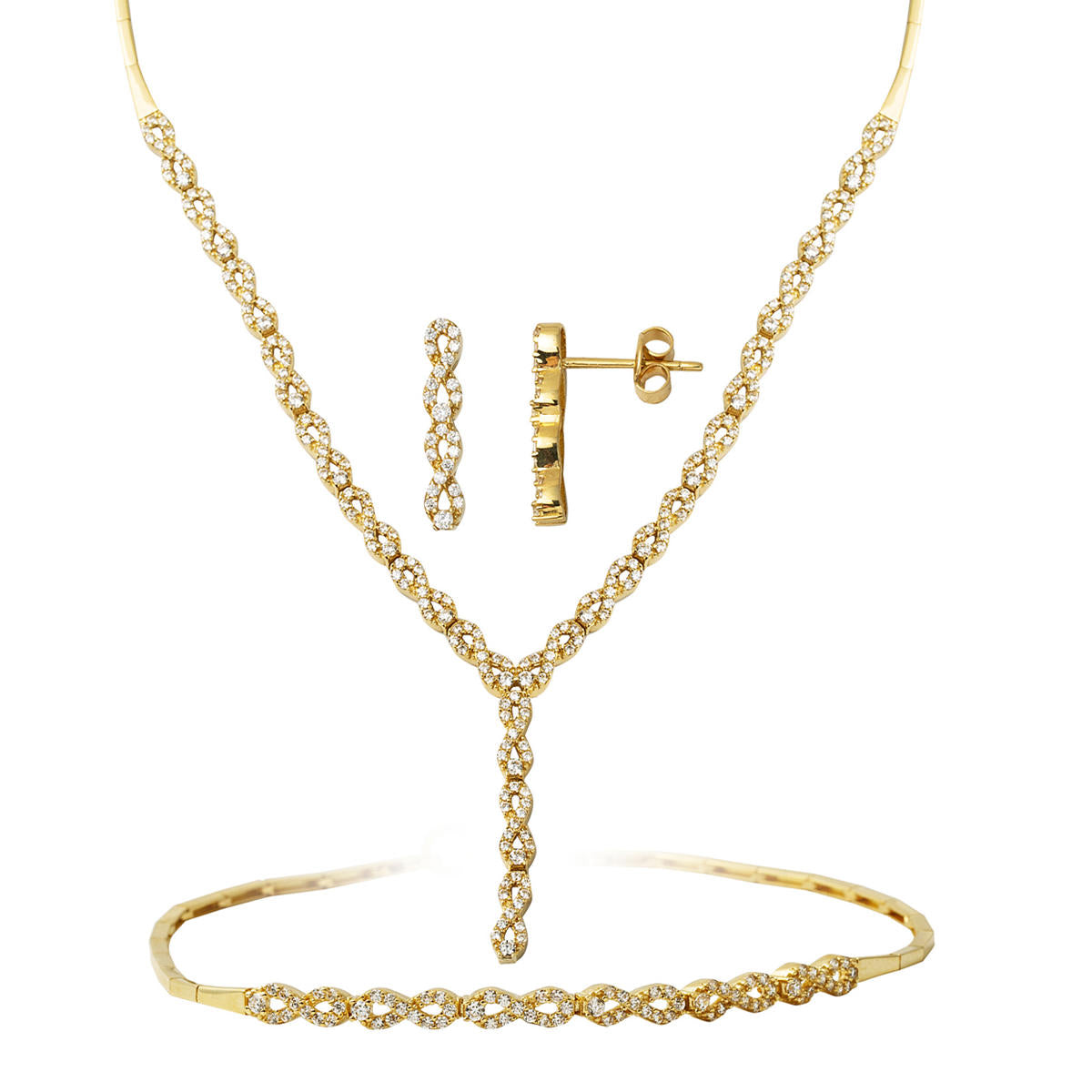 Infini Jaune Or Bijou Parure