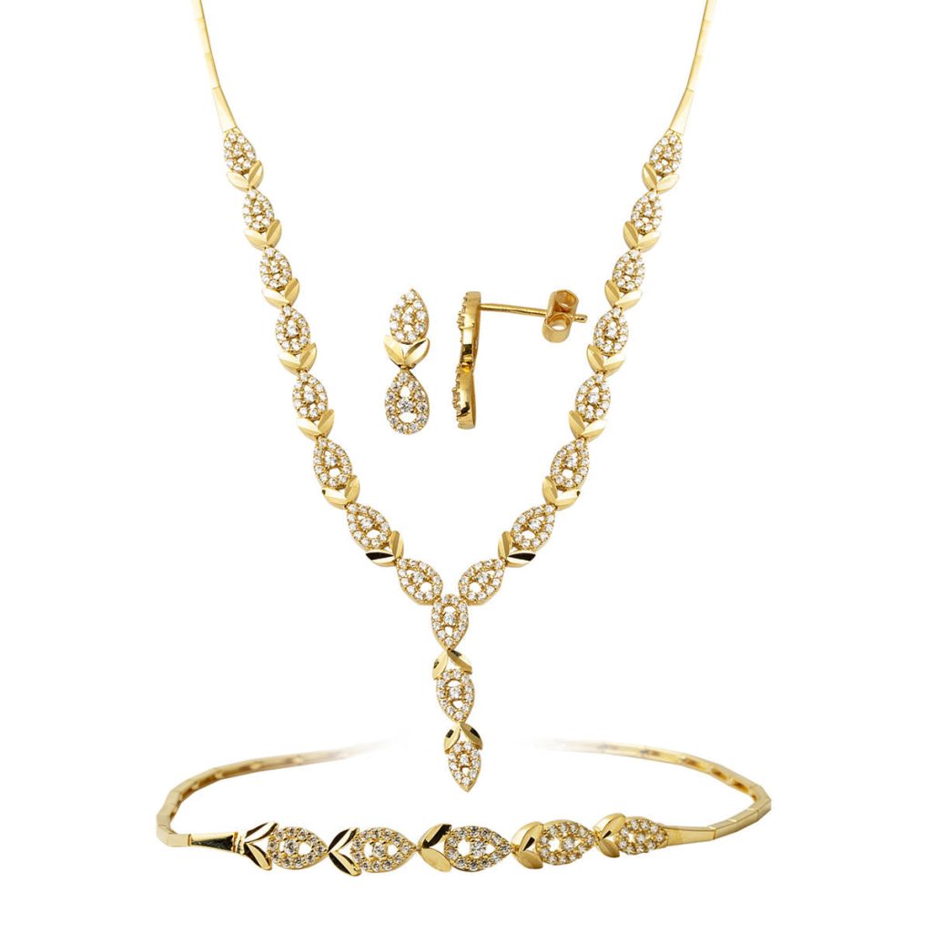 Droplar 14 Karat Gold Jewelry Set