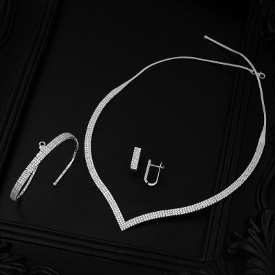 Suyolu 3 Sıra Çavuş 14 Ayar Beyaz Altın Set - 14K - 16.4g - EZ Gold