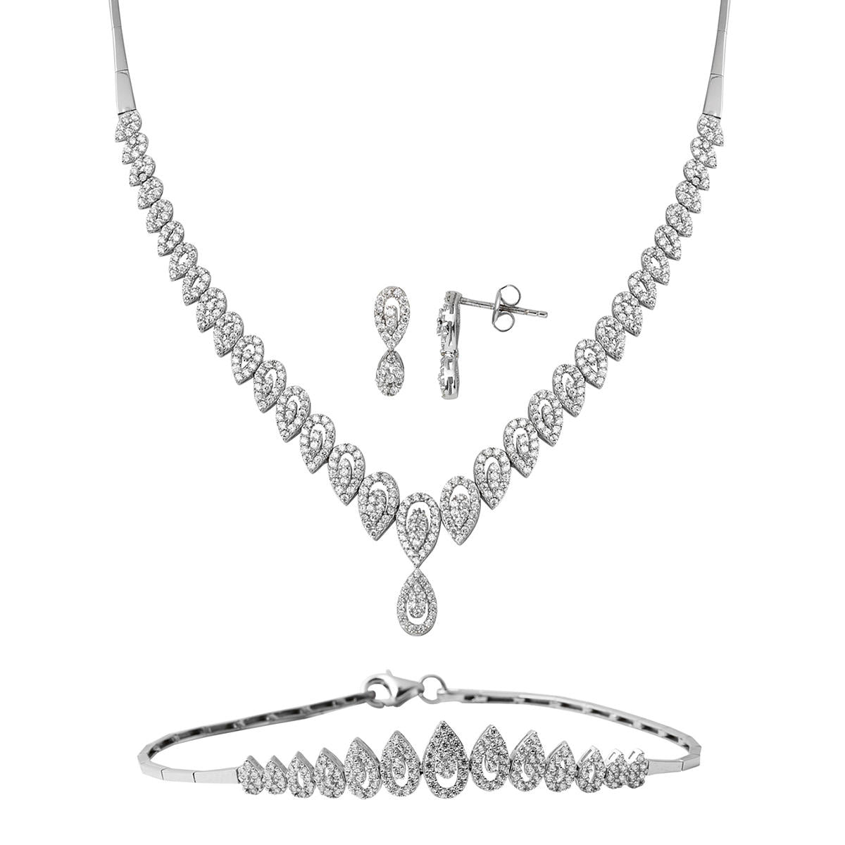 Gouttelar 14 Carats Blanc Or Set