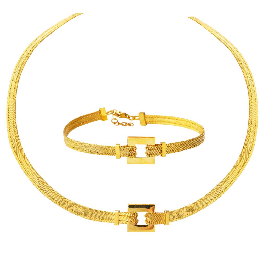 Bracelet & Gerdanlıklı 22 Carats Trabzon Tresse Set