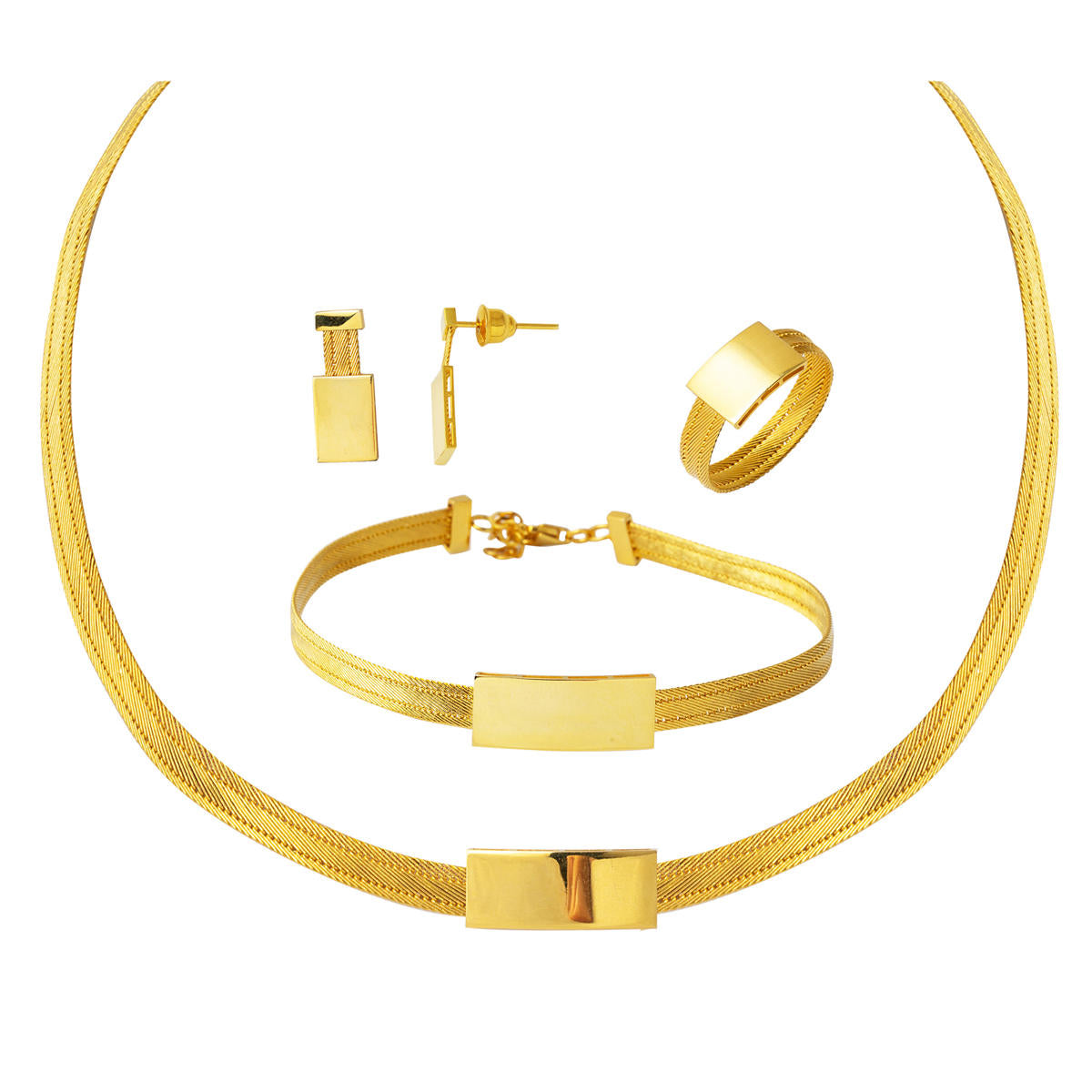 Gelin Trabzon Woven 22 Karat Gold Set