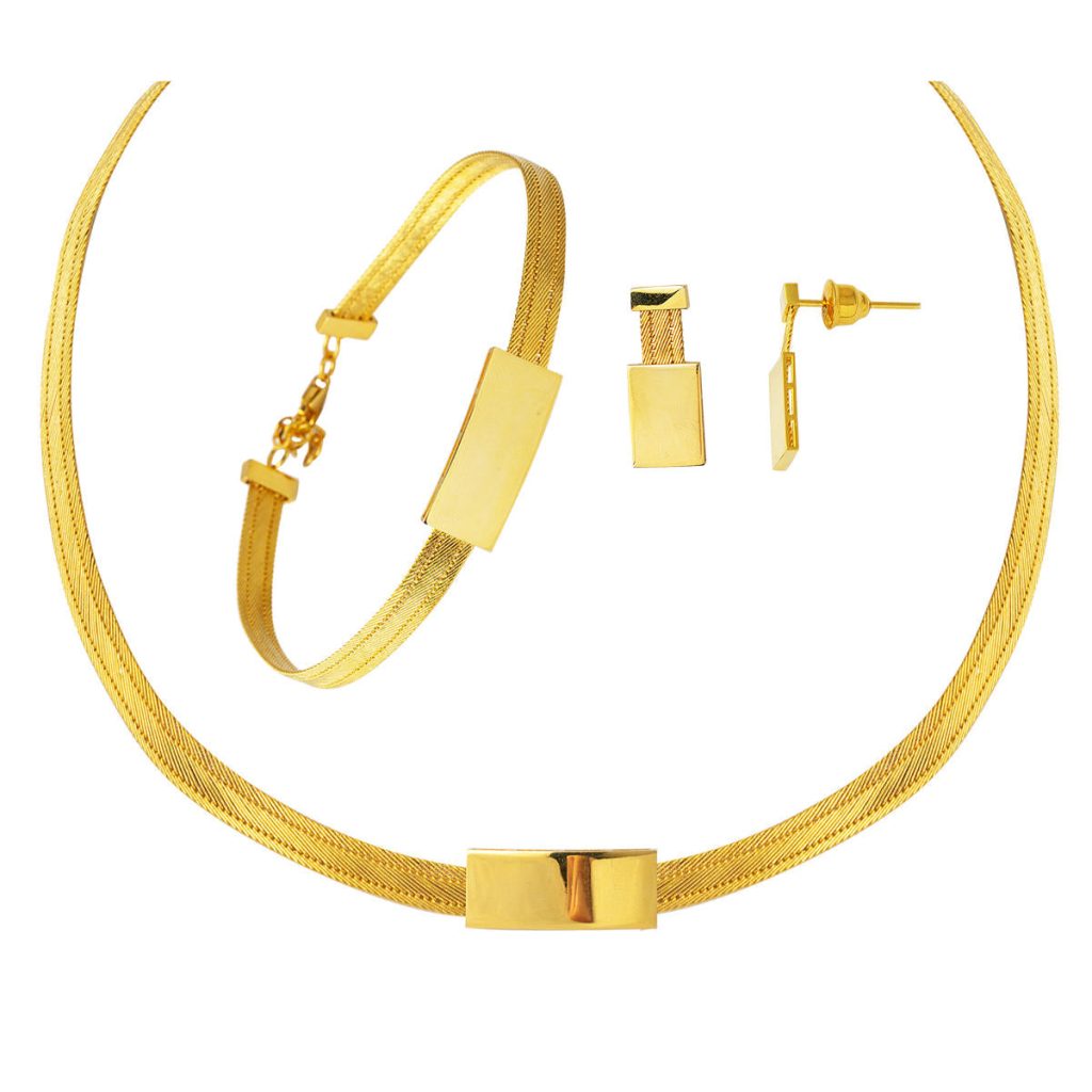 Gelin Trabzon Woven 22 Karat Gold Jewelry Set