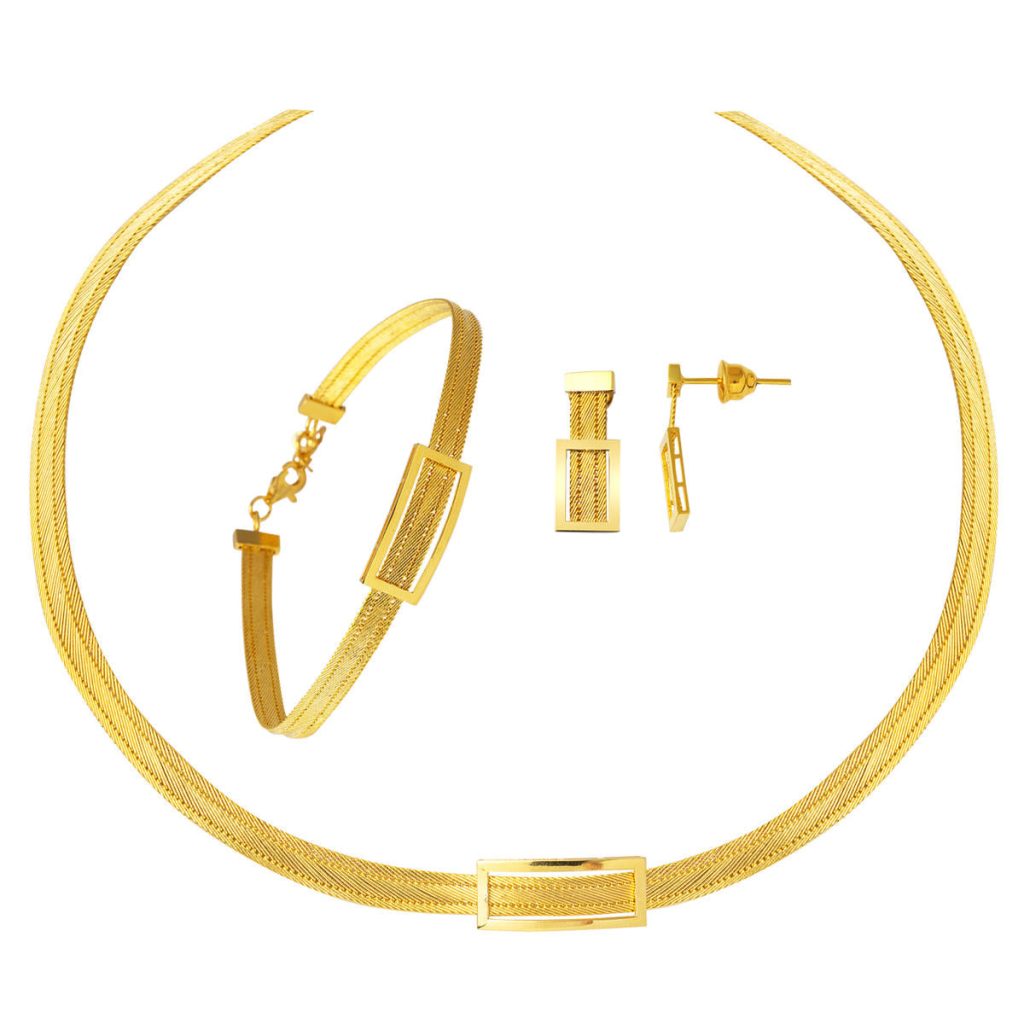 Classic Toka Trabzon Woven 22 Karat Gold Jewelry Set