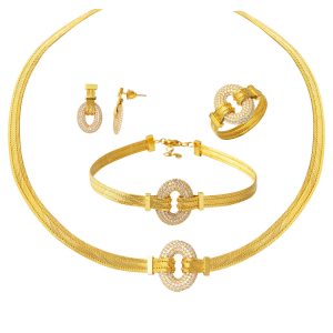 Trabzon Woven 14 Karat Gold Set