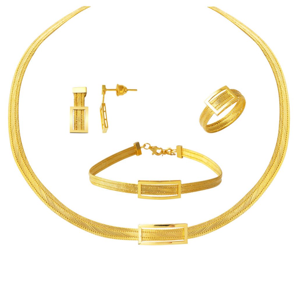 Classic Toka Trabzon Woven Gold Set