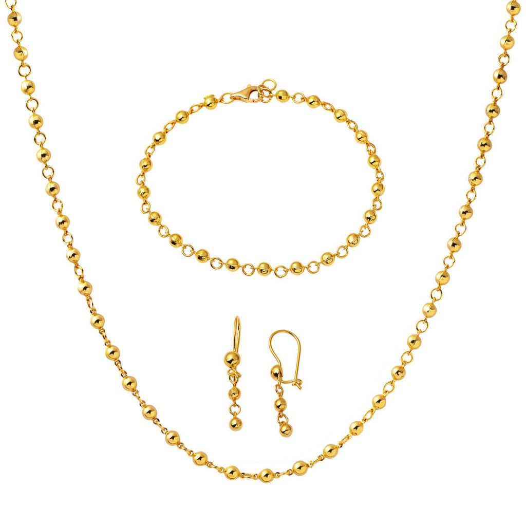 Kişniş Beaded 22 Karat Gold Set