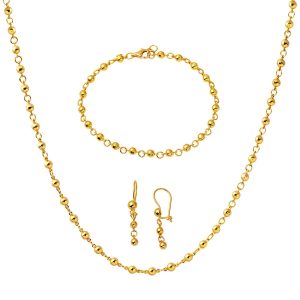 Kişniş Beaded 22 Karat Gold Set