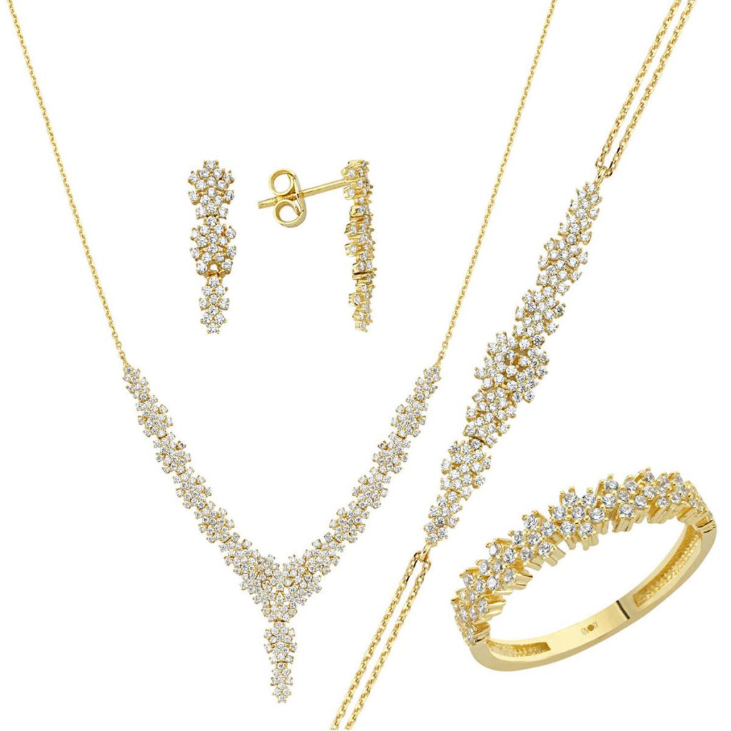 Favori 14 Carats Or Fiancailles Bijou Parure