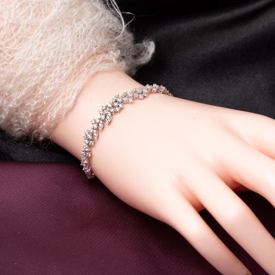 Favori Yaprak 14 Ayar Beyaz Altın Set - 14K - 29.95g - EZ Gold