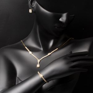 Favori Baguette avec Pierres 14 Carats Or Bijou Parure