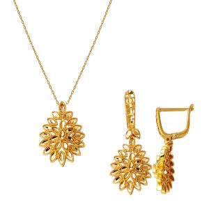 Leaf 22 Karat İkili Gold Set