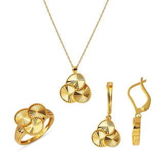 Therapy 22 Karat Three-piece Jewelry Set