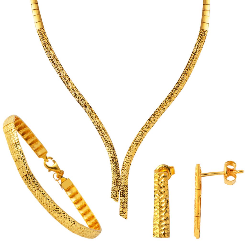 Balıksırtı 22 Karat Gold Jewelry Set