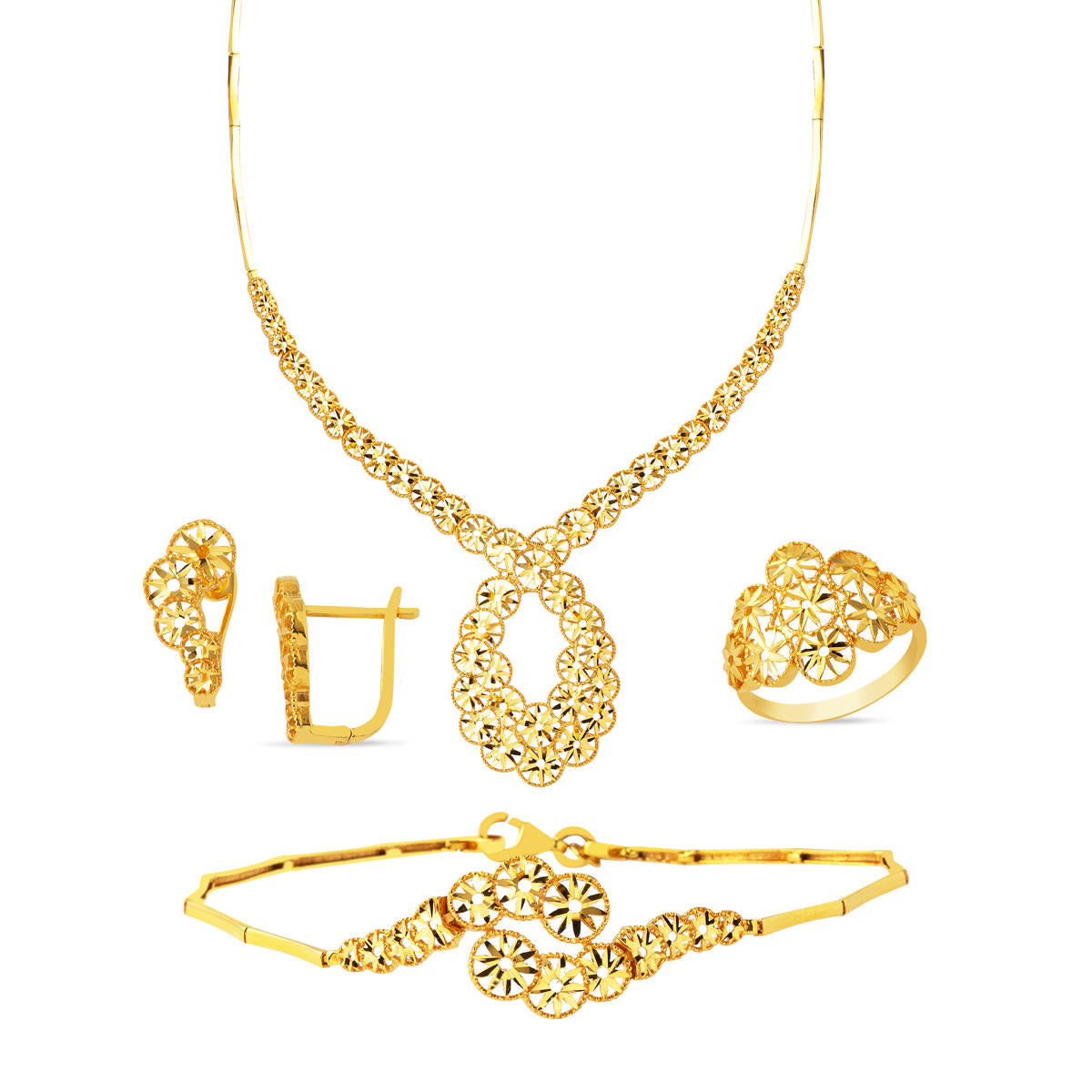 Star 22 Karat Plain Gold Jewelry Set