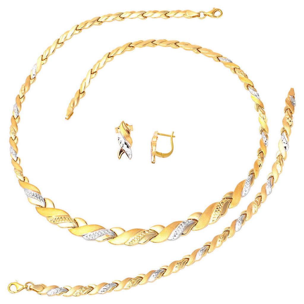 sans Pierre 14 Carats Or Bijou Parure