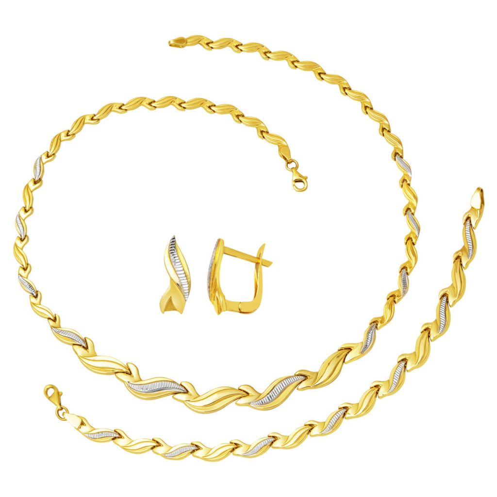 Plain 14 Karat Gold Set