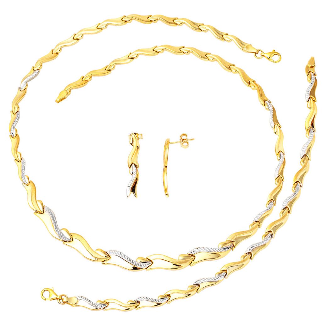 Plain 14 Karat Gold Wedding Set