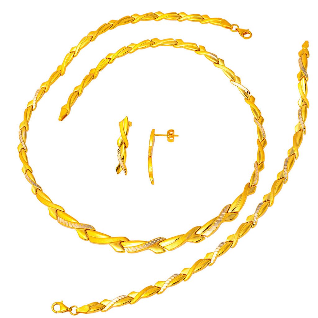 sans Pierre 14 Carats Or Mariage Parure