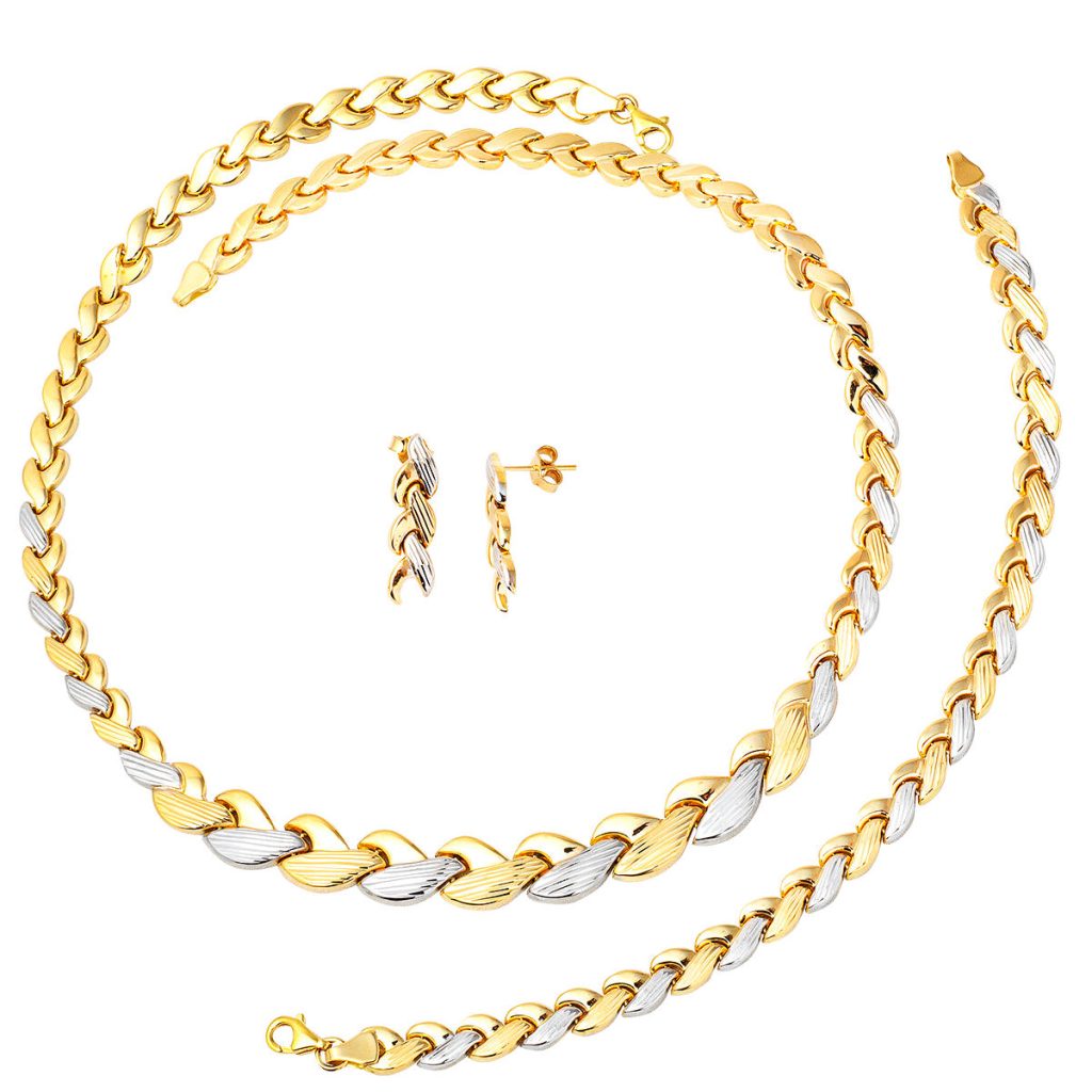 Plain 14 Karat Gold Jewelry Set
