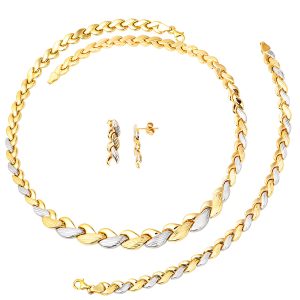 Plain 14 Karat Gold Jewelry Set
