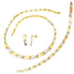 Plain 14 Karat Gold Wedding Set