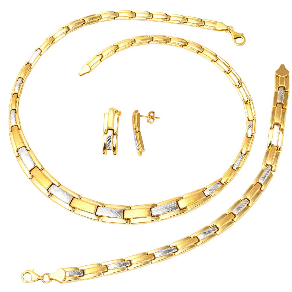 Plain 14 Karat Gold Wedding Set