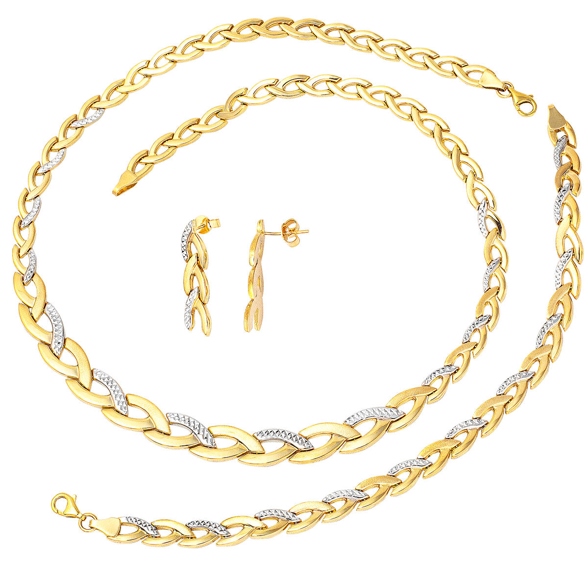 sans Pierre 14 Carats Or Bijou Parure