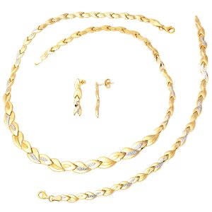 Plain 14 Karat Gold Set