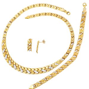 sans Pierre 14 Carats Or Mariage Parure