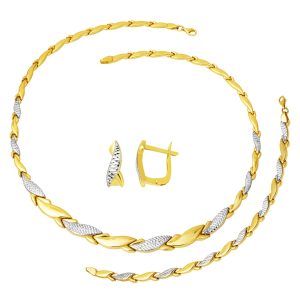 sans Pierre 14 Carats Or Mariage Bijou Parure