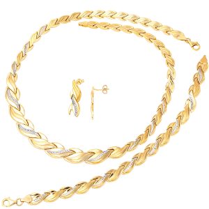 sans Pierre 14 Carats Or Mariage Parure