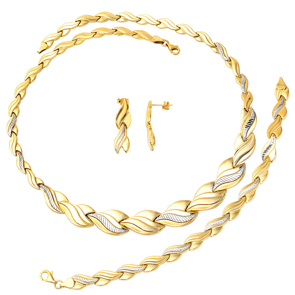 sans Pierre 14 Carats Or Bijou Parure