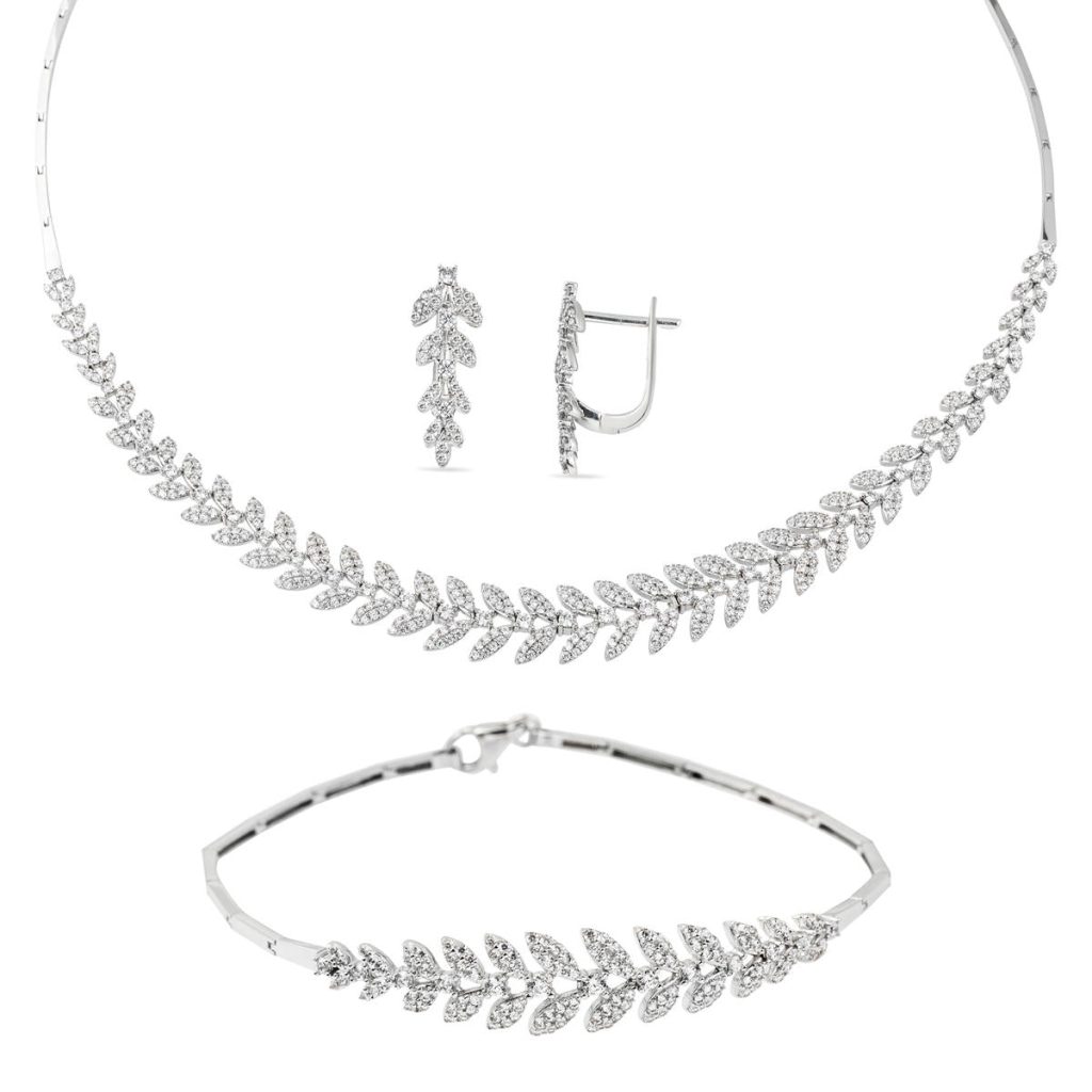 Yakamoz Blanc Or Bijou Parure