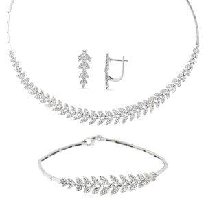 Yakamoz Blanc Or Bijou Parure