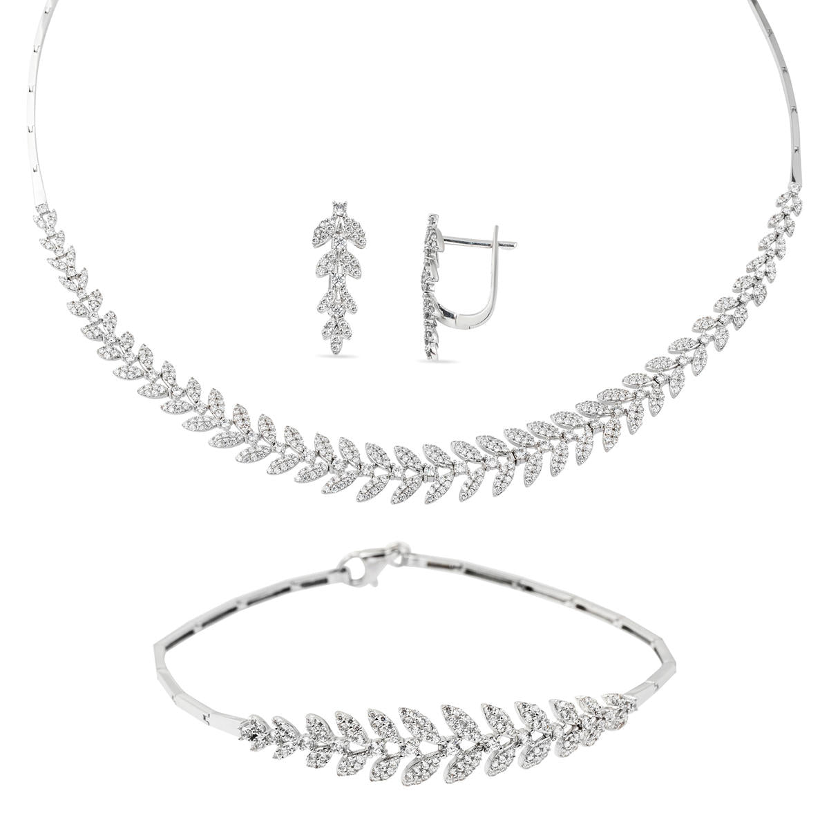 Yakamoz White Gold Jewelry Set