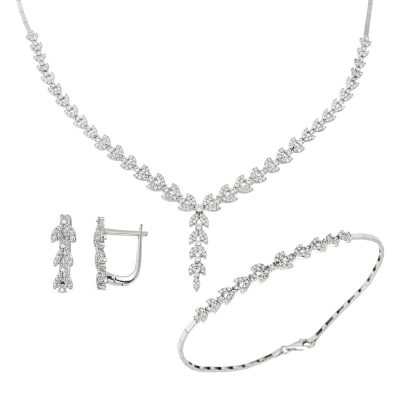 Venedik White Gold Jewelry Set