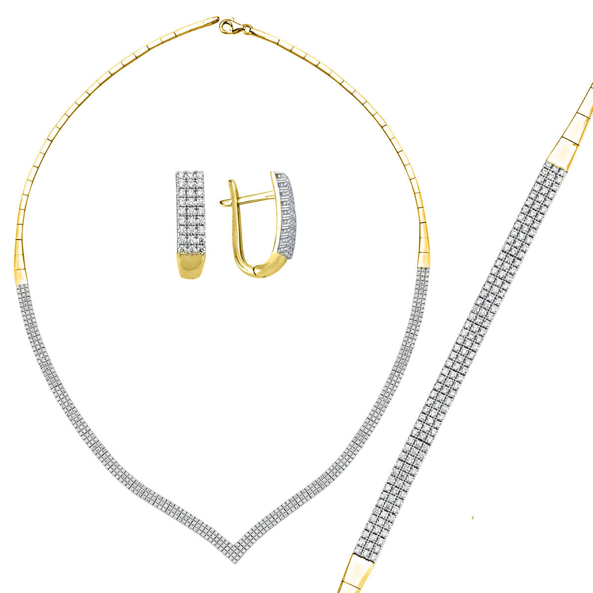 Çavuş 3 Row Filigree Gold Jewelry Set