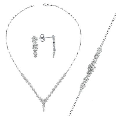 Favori 14 Karat White Gold Jewelry Set