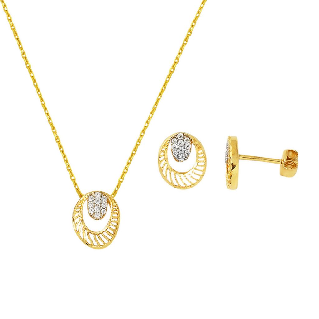 with Stones 14 Karat Gold Mini Jewelry Set