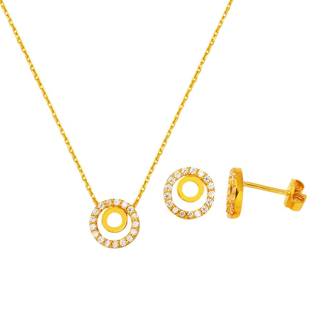 avec Pierres Creole 22 Carats 2&rsquo; Or Set