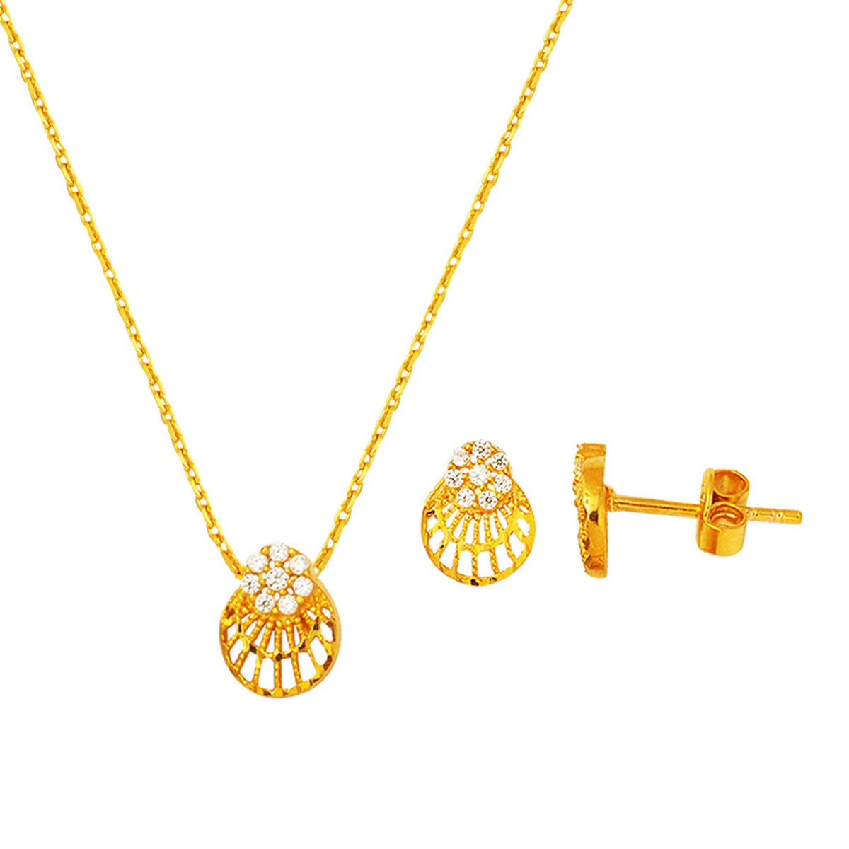 Deniz Kabuğu 22 Carats 2 pièces Or Set