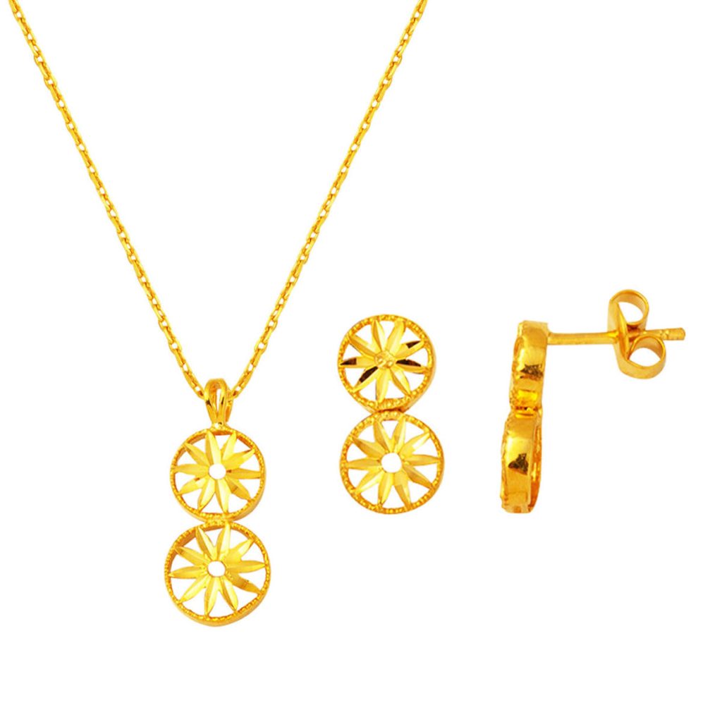 Etoile 22 Carats sans Pierre 2&rsquo; Or Set