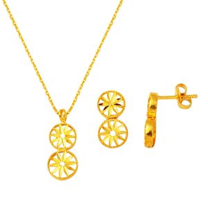 Etoile 22 Carats sans Pierre 2&rsquo; Or Set