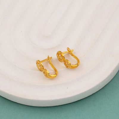 Çiçek 22 Ayar Taşsız 2’li Altın Set - 22K - 5.66g - EZ Gold