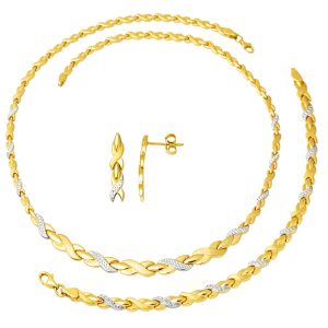 sans Pierre 14 Carats Or Bijou Parure