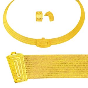 sans Pierre 13 Rangs Trabzon Tresse 22 Carats Set