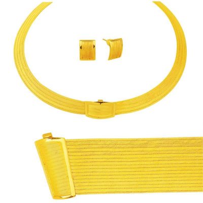 17 Row 14 Karat Gold Trabzon Woven Set