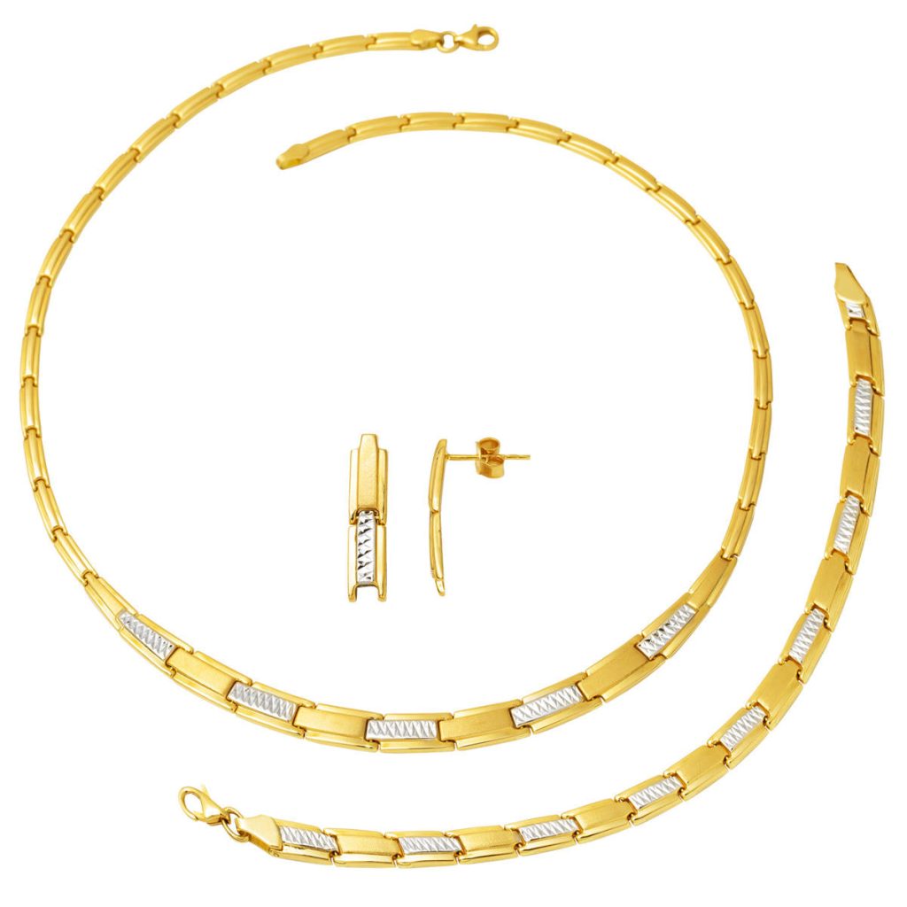 Lidya sans Pierre 14 Carats Or Bijou Parure
