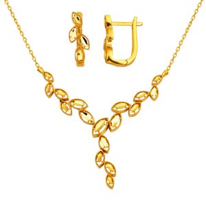 Gerdanlıklı Boucle d'oreilleli 22 Carats Or Set